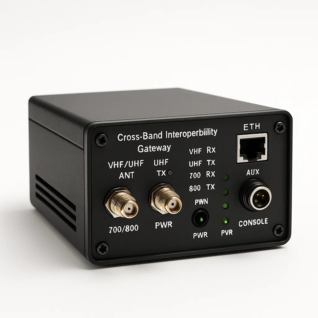 Devices that bridge communication across different frequency bands, radio types, or between radio and IP networks (LMR-to-LTE).