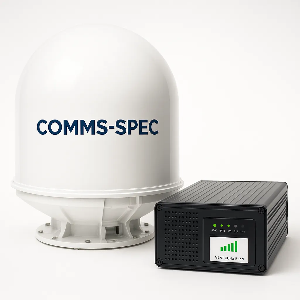 High-bandwidth satellite terminals that provide stable internet, voice, and data connectivity over global satellite networks.