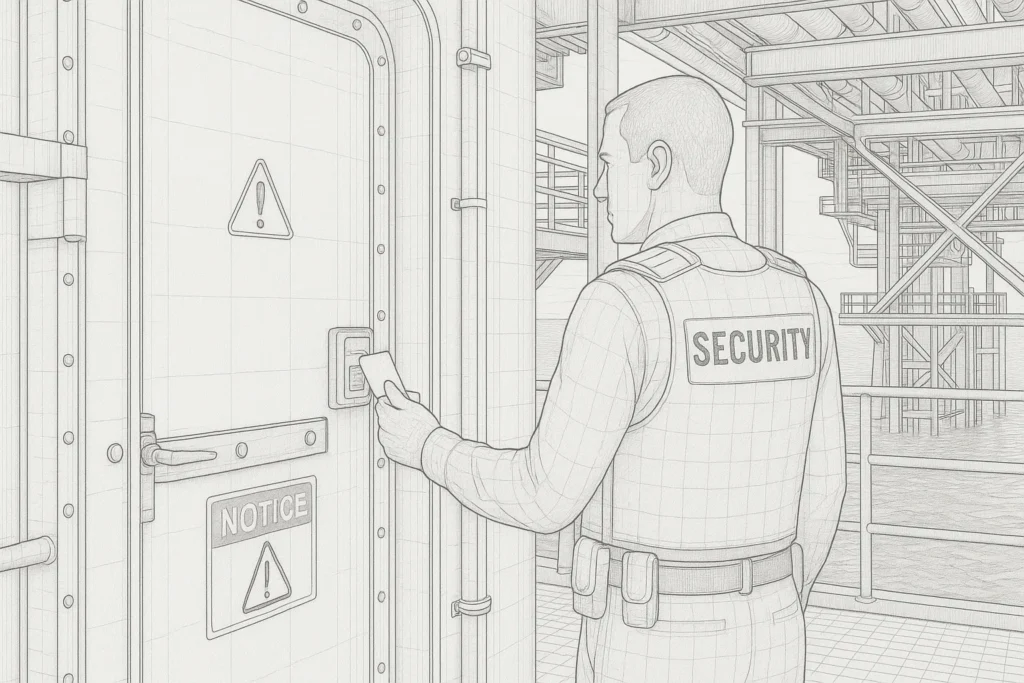 Swiping Card To Go Onto The Bridge_result