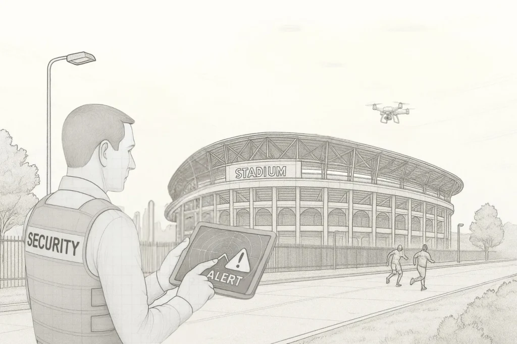 Drone Alarms Football