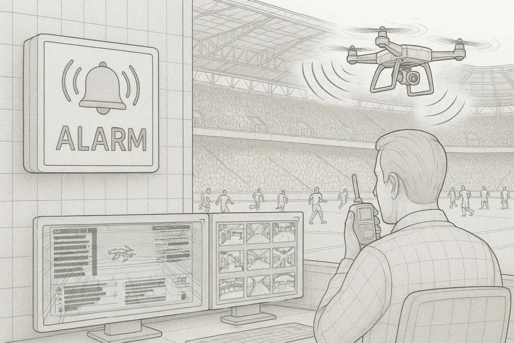 Drone Alarms Football